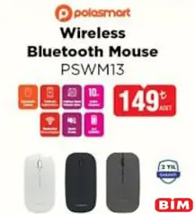 POLOSMART WİRELESS BLUETOOTH MOUSE PSWM13 indirimli fiyat POLOSMART WİRELESS BLUETOOTH MOUSE PSWM13 fiyat ve kampanya bilgisi